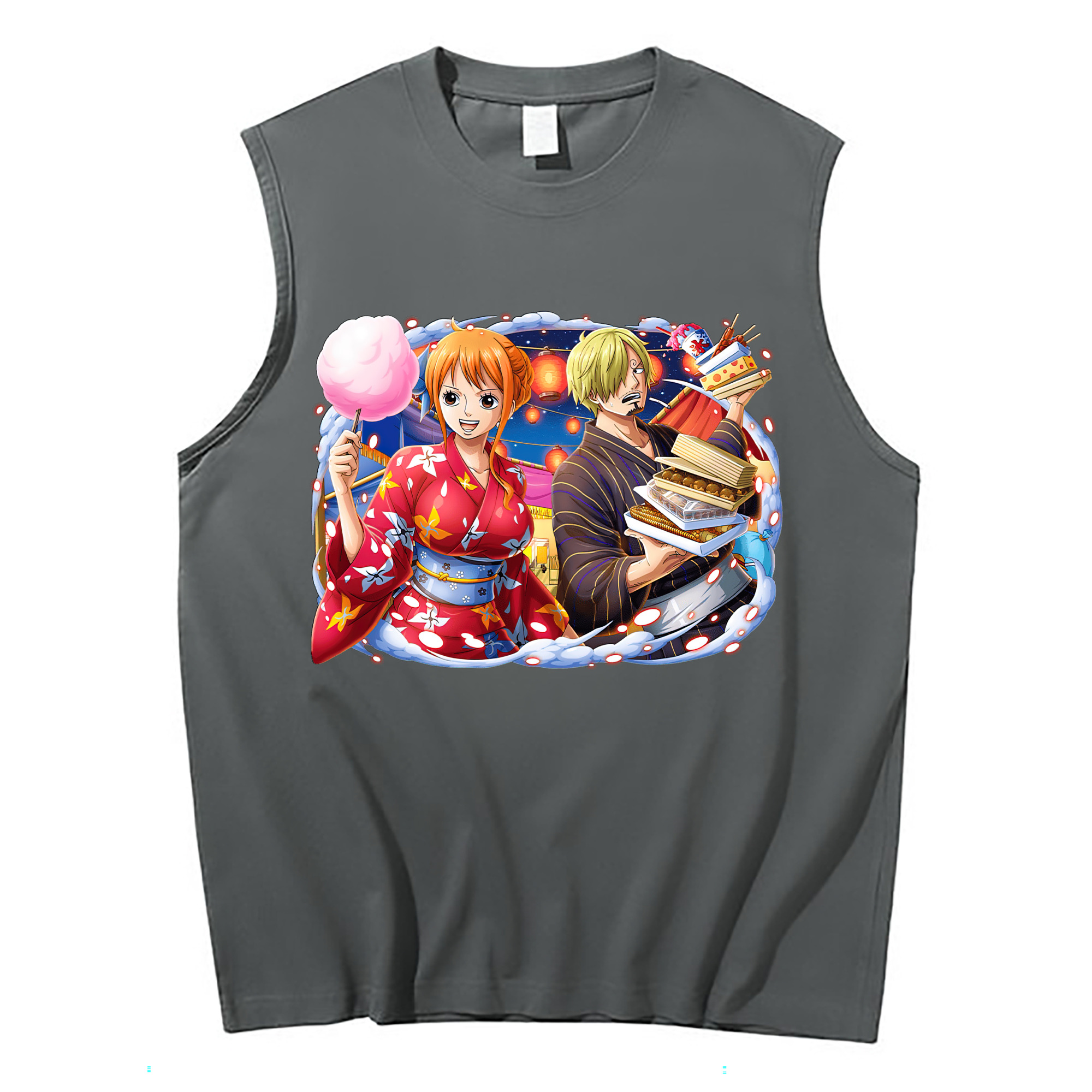 （画像用） ワンピース サンジ ONE PIECE Sanji コットン100％タンクトップ（フロントプリント）